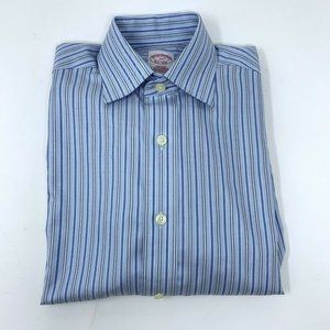 Brooks Brothers Non Iron Striped Mens Dress Shirt